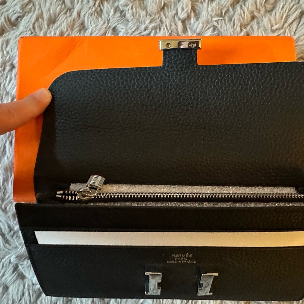 Orange and Black Leath